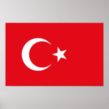 Poster with Flag of Turkey