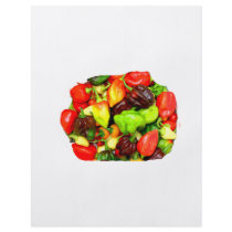 Posterised Hot Pepper Assortment Picture Custom Flyer