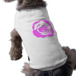 Posterised Pink coloured single rose bloom pet clothing