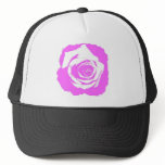 Posterised Pink coloured single rose bloom hats