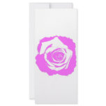 Posterized Pink colored single rose bloom Full Color Rack Card