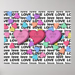 Posters, Prints - Candy Hearts of Love