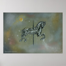 Posters, Prints - Carousel Zebra