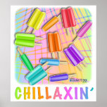 Posters, Prints - Chillaxin' Pop Art Popsicles