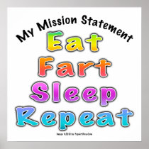 Posters, Prints - Eat Fart Sleep Repeat