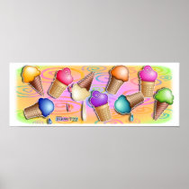 Posters, Prints - Pop Art Ice Cream Cones