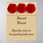 Posters template - customisable red roses posters
