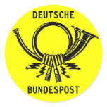 Posthorn DEUTSCHE BUNDESPOST yellow#2 stickers