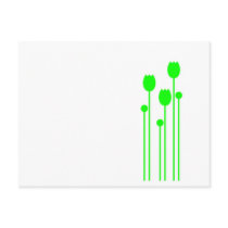 Postkarte einseitig tulpe blume modern grün green