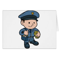 postman or Mail-man Greeting Cards