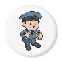 postman or Mail-man Fridge Magnets