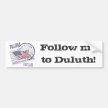 Postmark Duluth 55812 Bumper Stickers