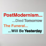 PostModernism Died Tomorow Poster posters