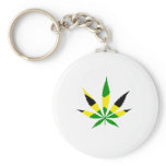 pot leaf jamaican flag key chains