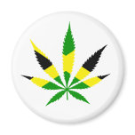 pot leaf jamaican flag magnets