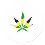 pot leaf jamaican flag stickers