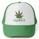 pot-leaf, Legalise It! hats