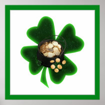 Pot of Gold and Big Shamrock Posters