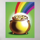 Pot of gold and rainbow print