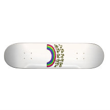 Pot Of Gold At End Of Rainbow Skate Board Deck