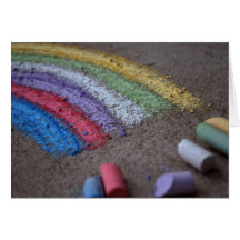 Pot of Gold at the End of the Rainbow Chalk Art Greeting Cards