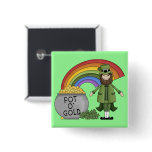 Pot of Gold Leprechaun buttons