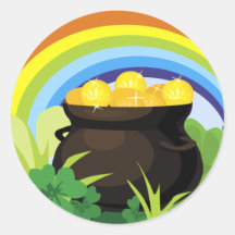 Pot Of Gold St. Patrick's Day Gift Sticker