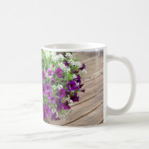 Pot of Purple Petunias Coffee Mugs