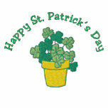Pot of Shamrocks Customisable Emb. Tees embroidered shirts