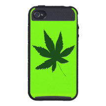 Pot Plant Hippy Retro Fluoro-Green iPhone 4/4S Covers
