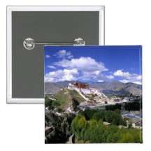 Potala Palace on mountain range from aher Pin