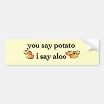 Potato Aloo Bumper Stickers