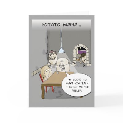 Potato Mafia Greeting Card by groakybaby