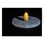 Potato on ancient sundial greeting card