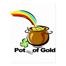 Potbelly of Gold St. Patrick's Day gift Post Cards