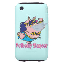 potbelly pig belly dancer funny piggy iPhone 3 tough case