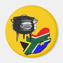 Potjiekos lovers South African flag gifts Fridge Magnet