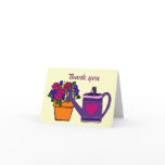 Potted Plant Thank you note card