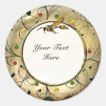 Potter Wasp Round Stickers