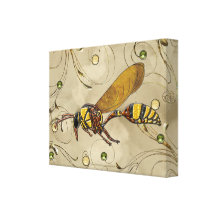 Potter Wasp Stretched Canvas Prints