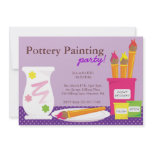 Pottery Painting Party Invitations