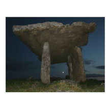 Poulnabrone Dolmen at night Post Card