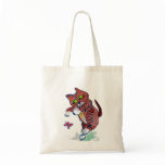 Pouncing - kitten chases butterfly bag