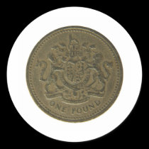 Pound coin stickers