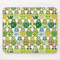 poupée russe vert tapis de souris