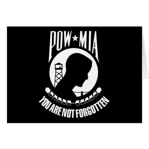 POW-MIA Flag Card