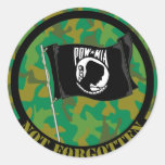 POW MIA ROUND STICKER