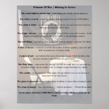 POW/MIA table Posters