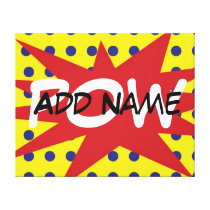 POW Personalised Comic Wall Art Gallery Wrapped Canvas