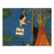 POW-WOW BIRTHDAY PARTY INVITATION ~ EZ2 CUSTOMIZE
